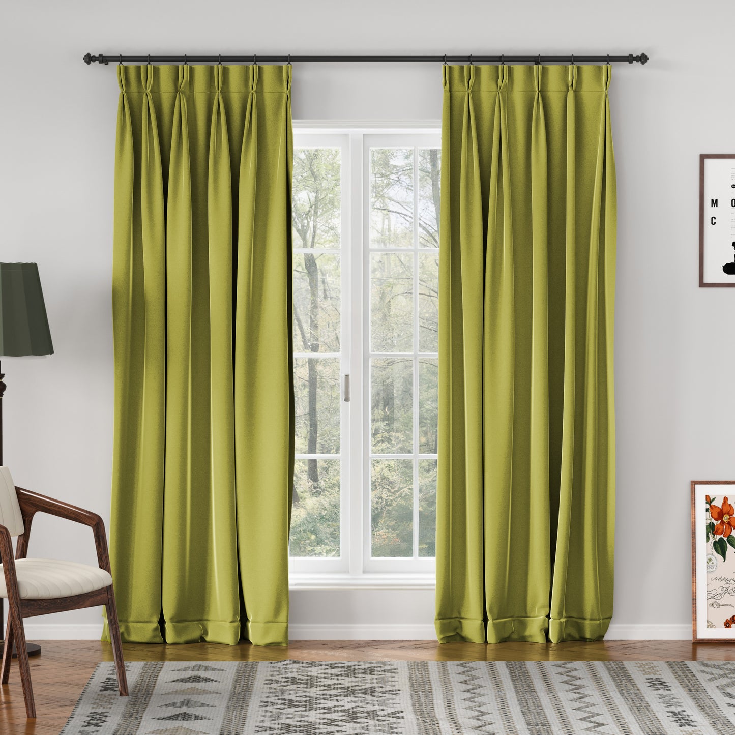 Velmor Velvet Drape Pleated