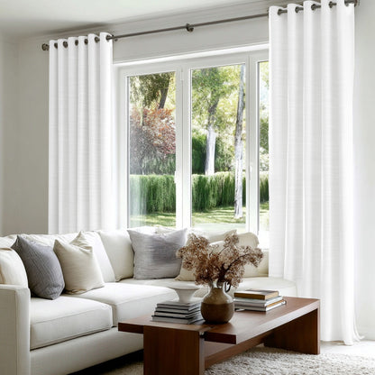 Florence Linen Blend Drapes Grommet - LuxDrape