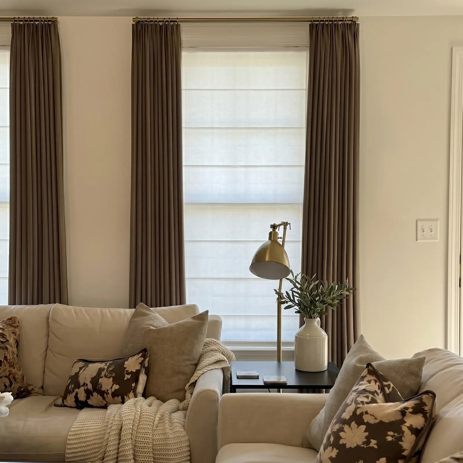 Florence Linen Blend Drapes Pleated