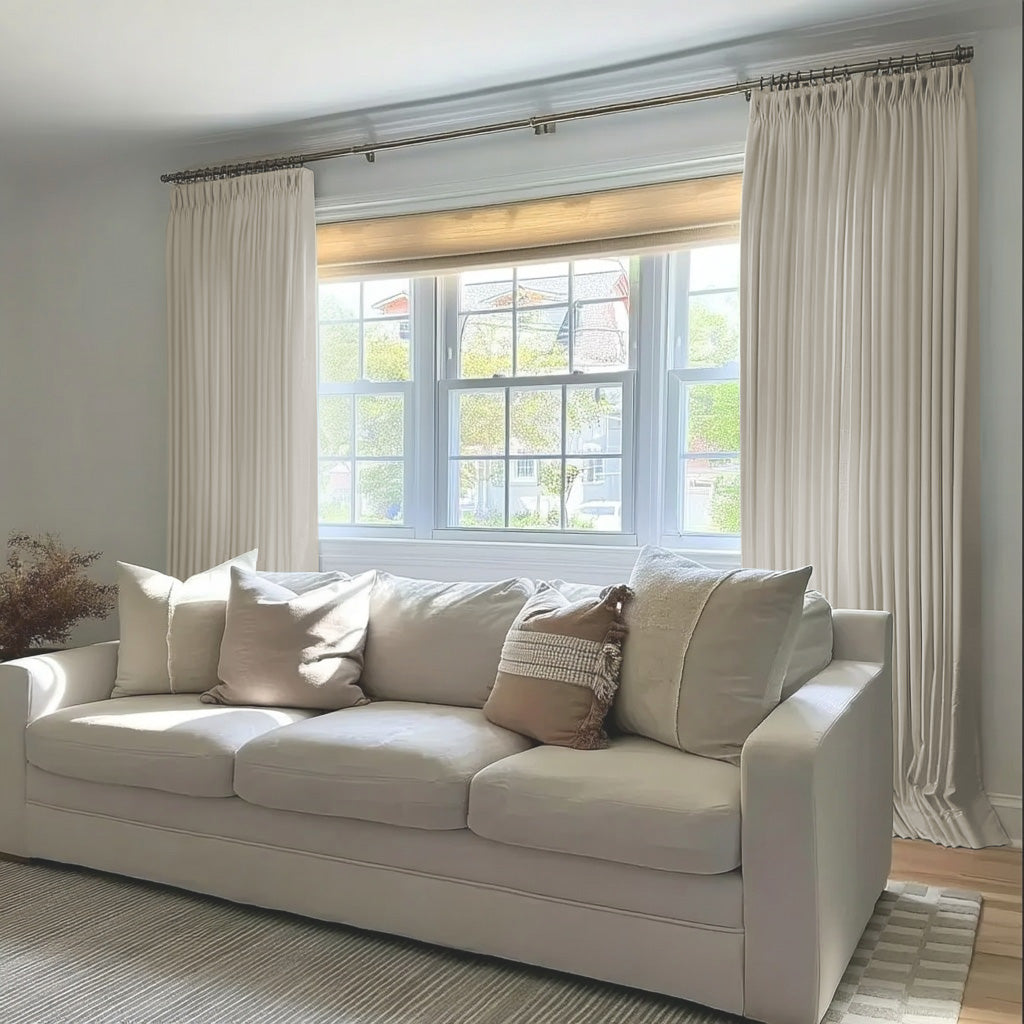 Florence Linen Blend Drapes Pleated