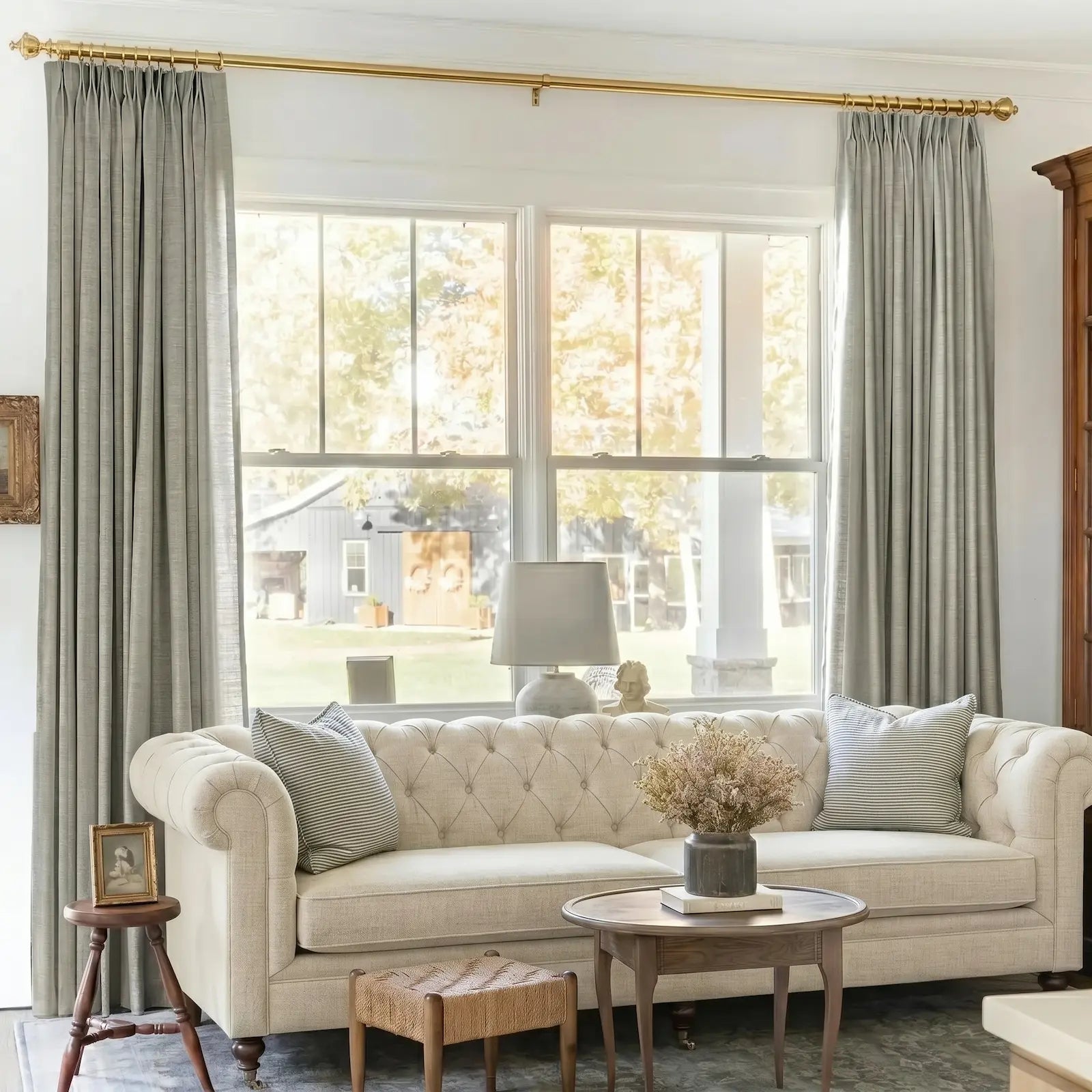 Florence Linen Blend Drapes Pleated