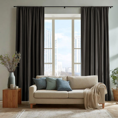 Florence Linen Blend Drapes Soft Top - LuxDrape