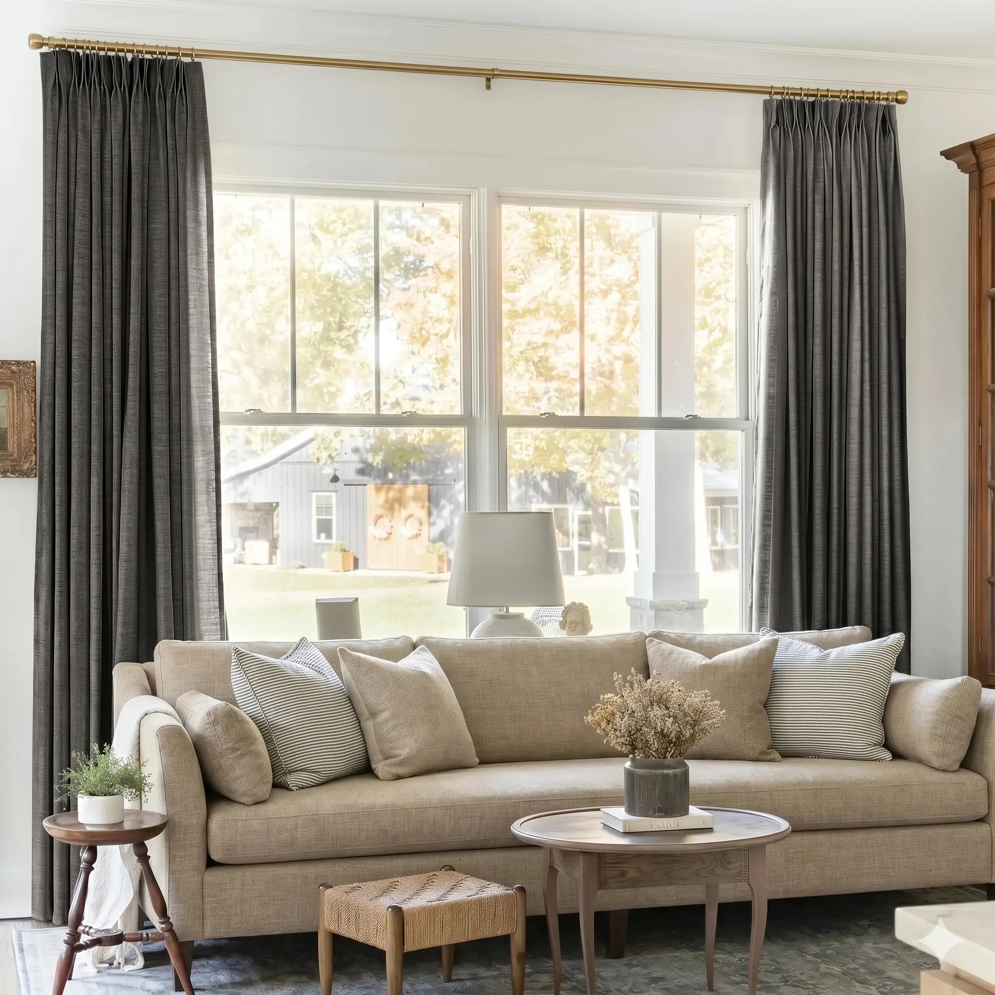 Florence Linen Blend Drapes Pleated