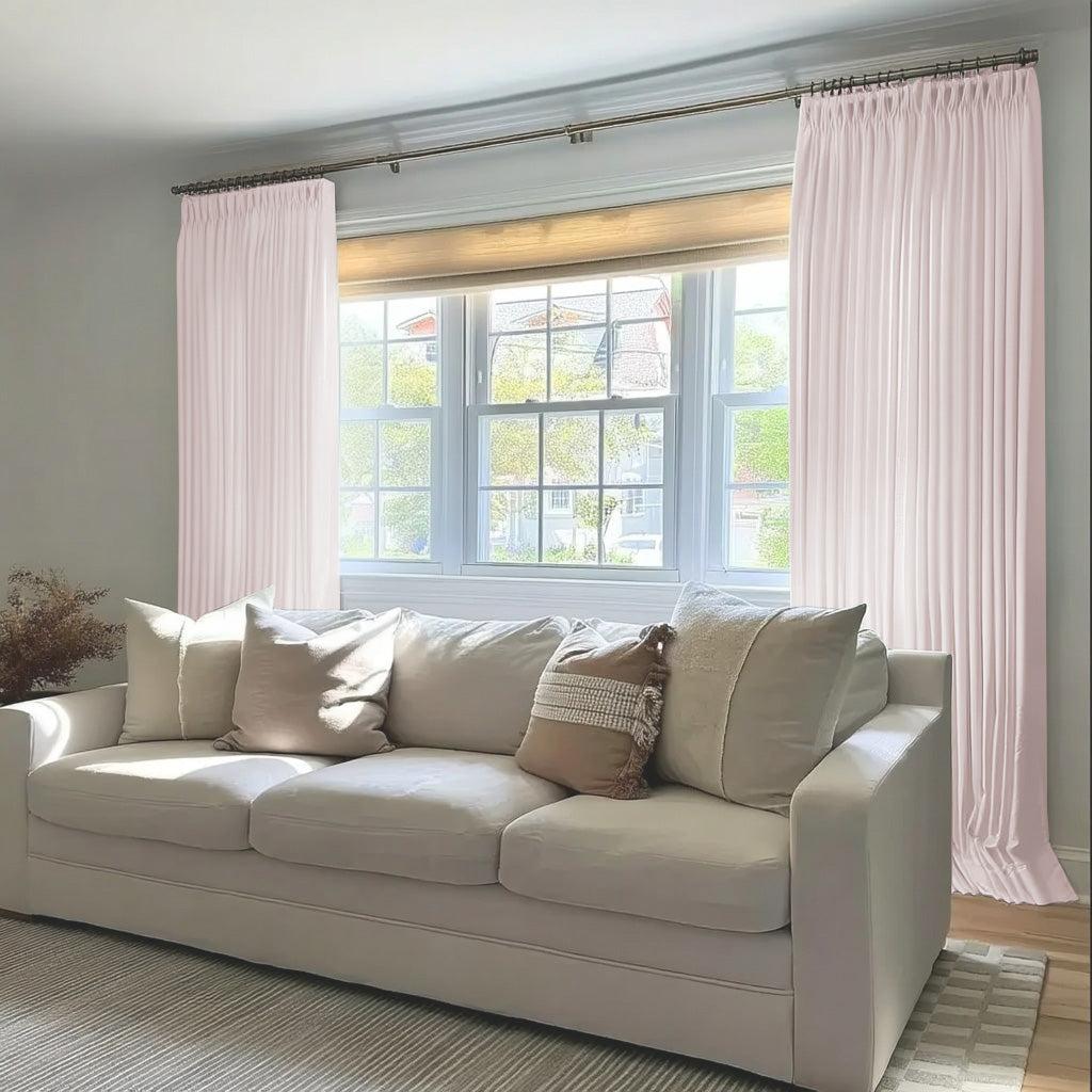 Florence Blackout Lining Curtains Pinch Pleated Drapes - LuxDrape