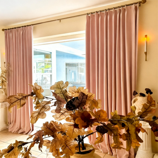 Florence Thermal Insulation Lining Curtains Pinch Pleated Drapes