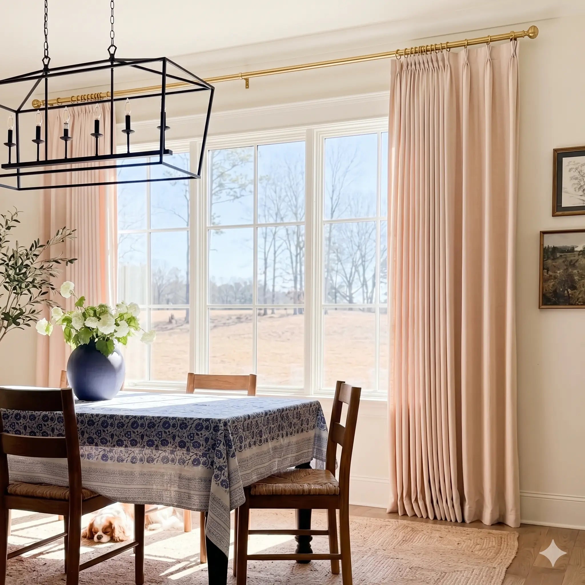Florence Linen Blend Drapes Pleated