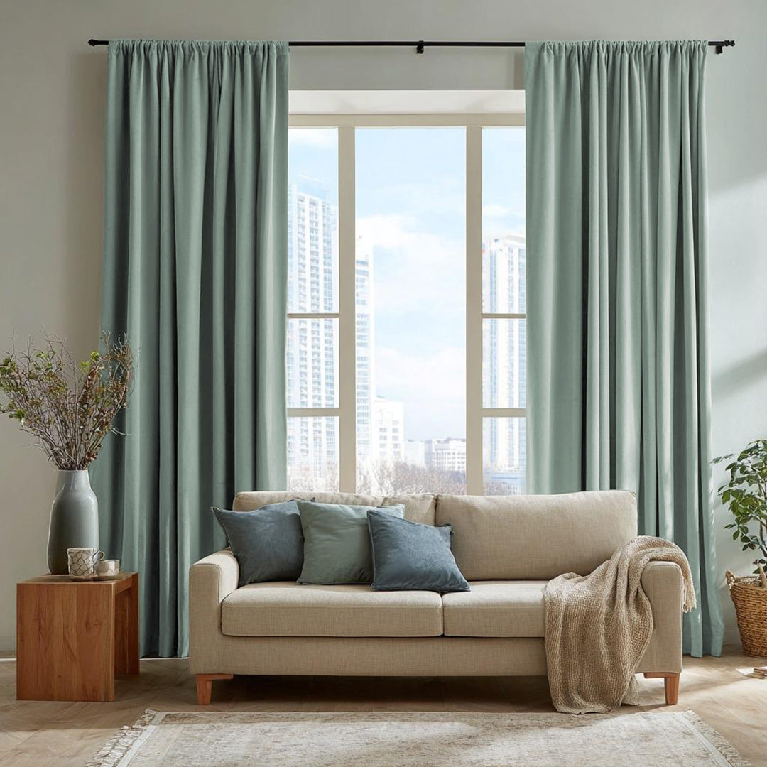 Florence Linen Blend Drapes Soft Top