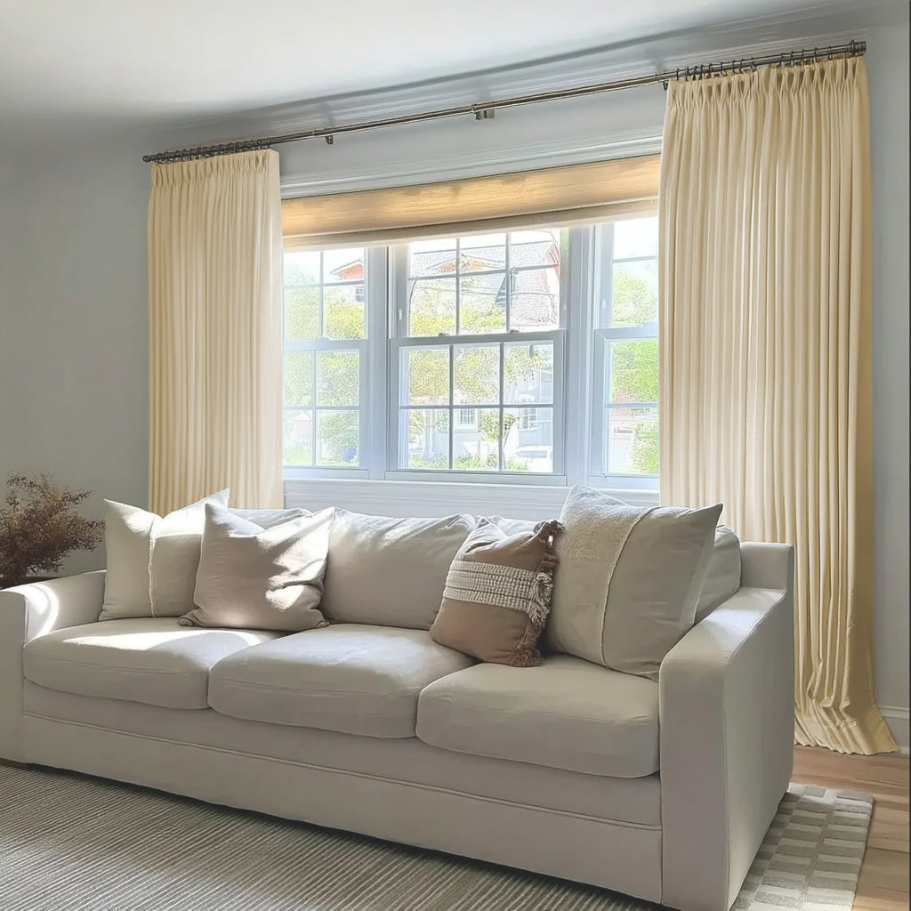 Florence Linen Blend Drapes Pleated