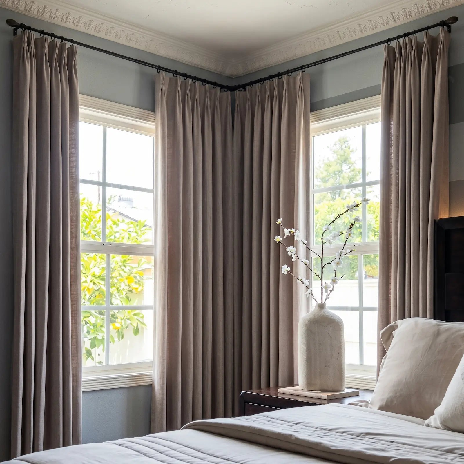 Florence Linen Blend Drapes Pleated