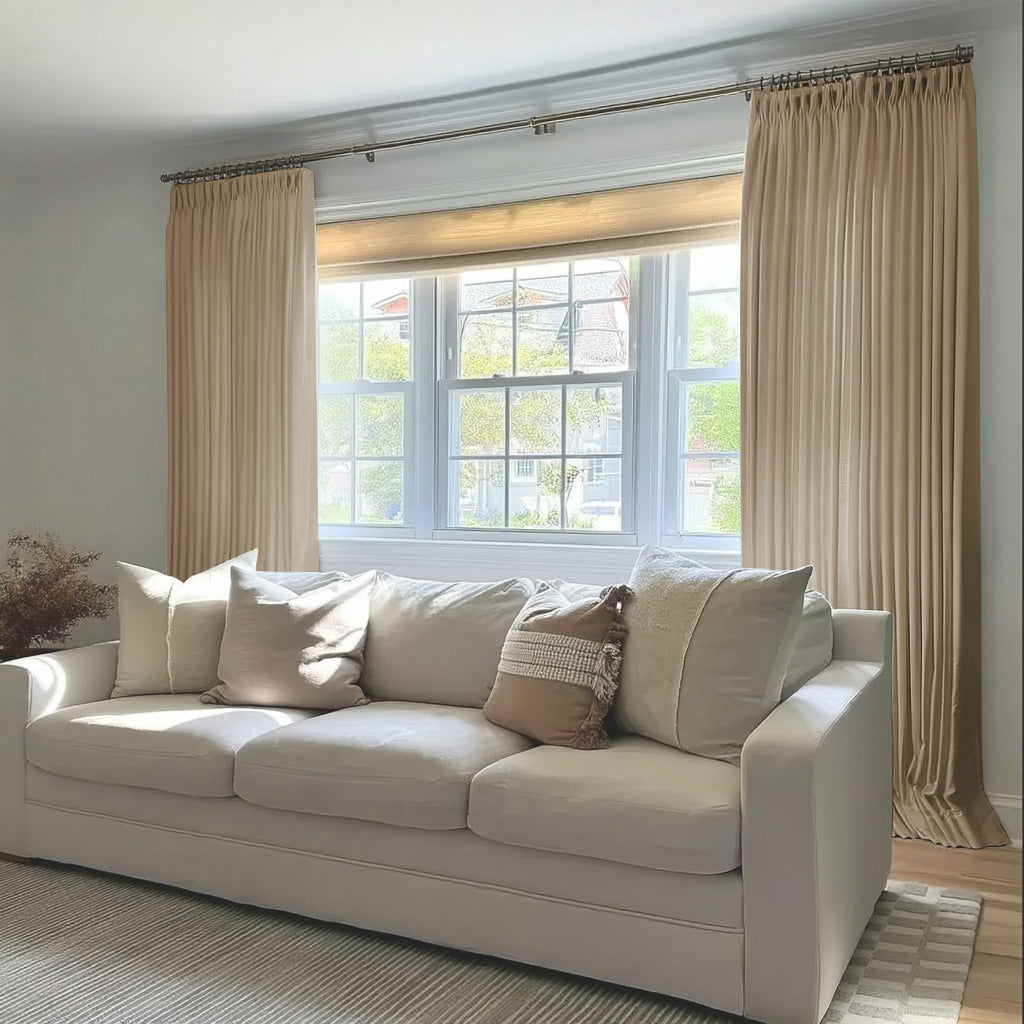 Florence Linen Blend Drapes Pleated