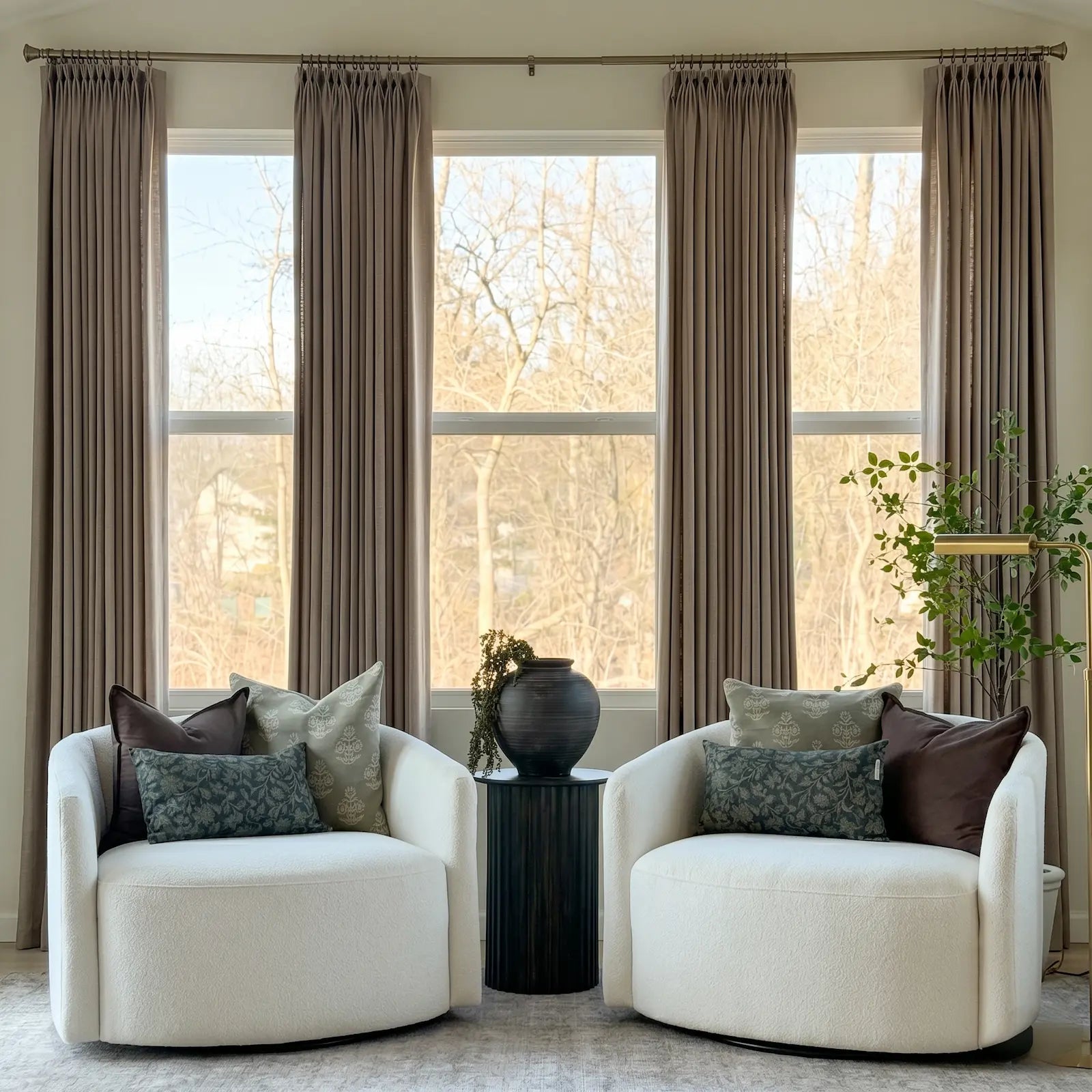 Florence Linen Blend Drapes Pleated