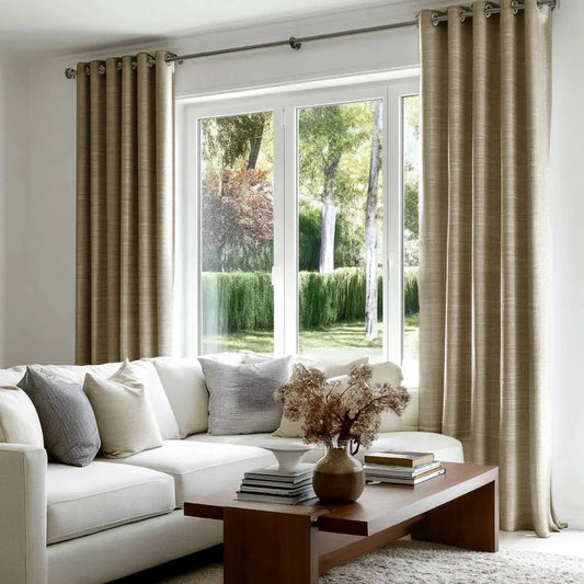 Florence Linen Blend Drapes Grommet - LuxDrape