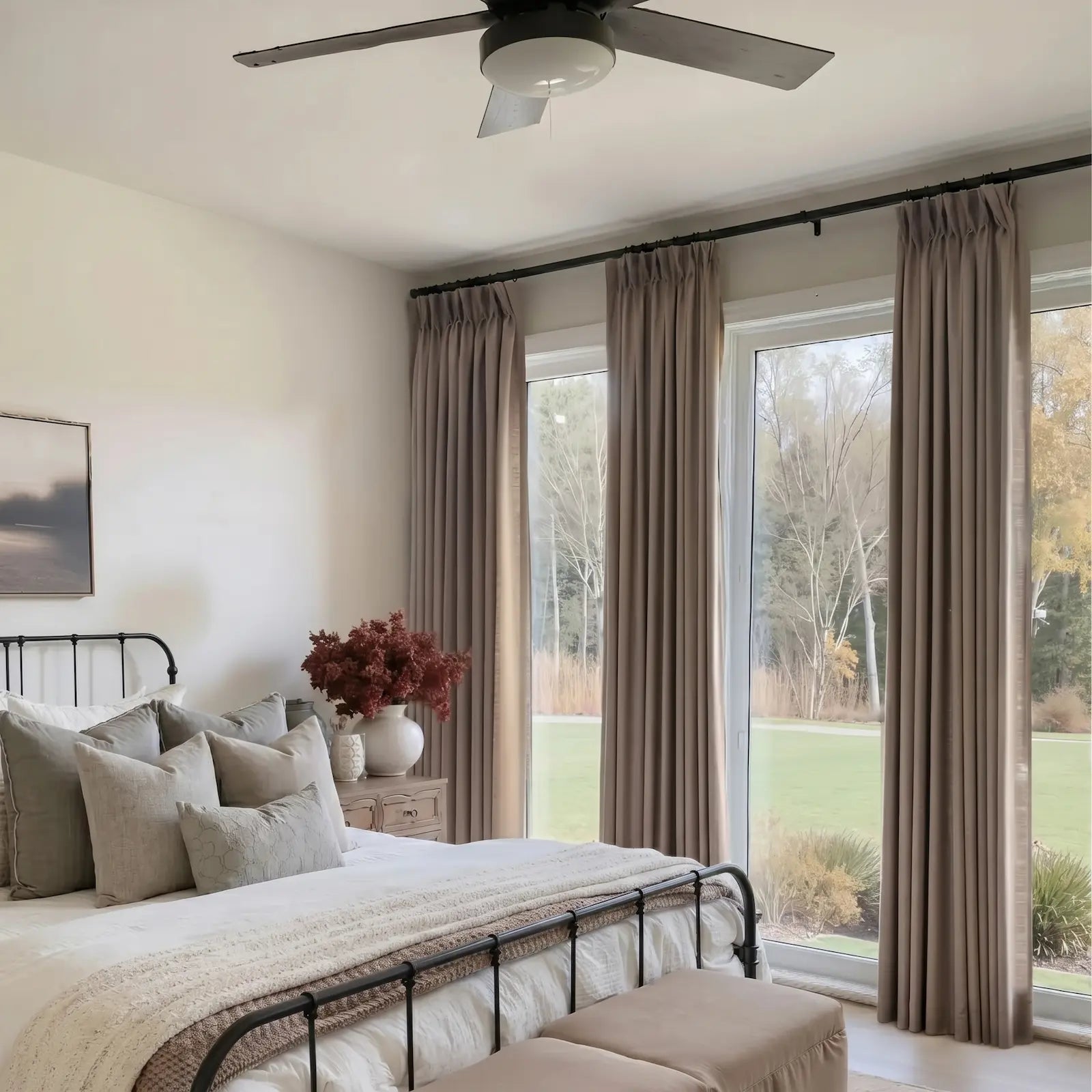 Florence Linen Blend Drapes Pleated