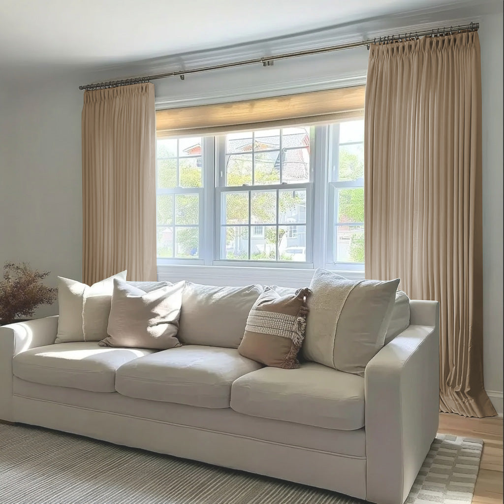 Florence Blackout Lining Curtains Pinch Pleated Drapes - LuxDrape