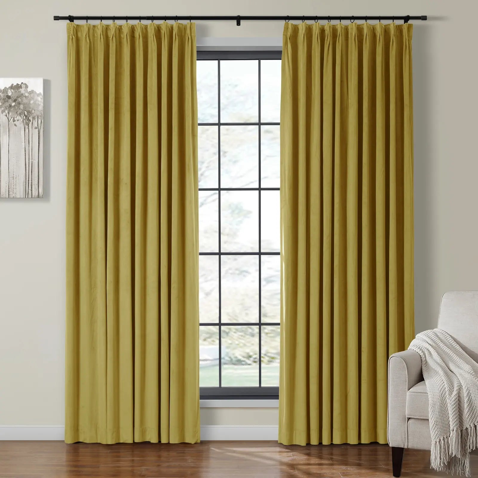 Velmor Velvet Drapes Pleated