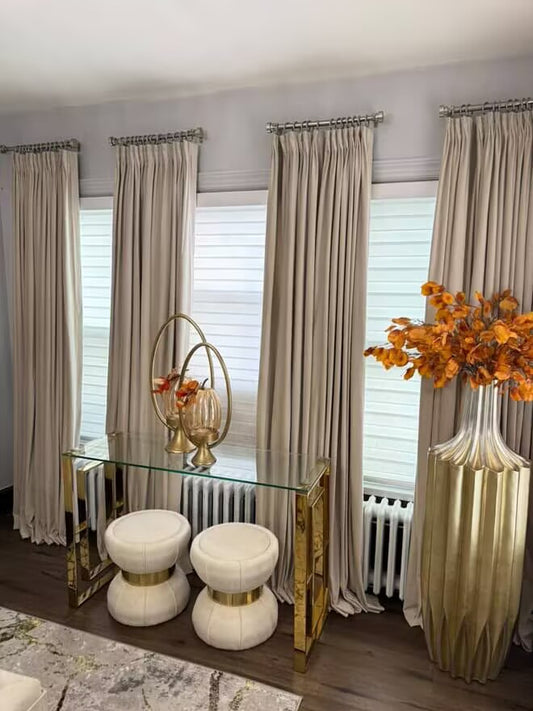Velmor Velvet Drapes Pleated
