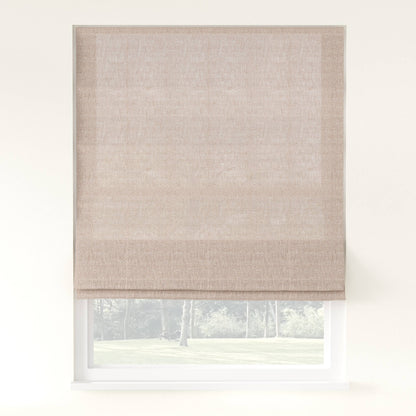 Chevron Herringbone Weave Linen  Roman Shade Cordless