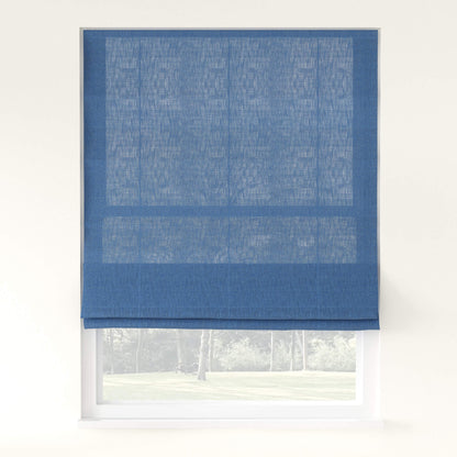 Chevron Herringbone Weave Linen  Roman Shade Cordless