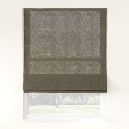 Chevron Herringbone Weave Linen  Roman Shade Cordless