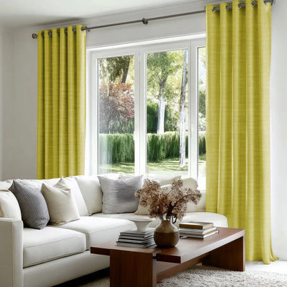 Chevron Textured Linen Blend Drapes Grommet - LuxDrape