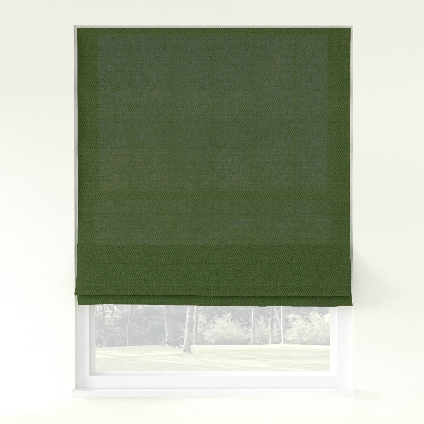 Chevron Herringbone Weave Linen  Roman Shade Cordless