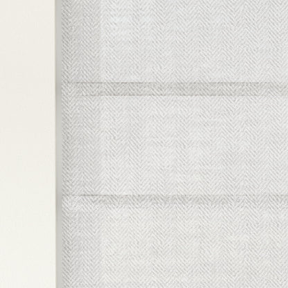 Chevron Herringbone Weave Linen  Roman Shade Cordless
