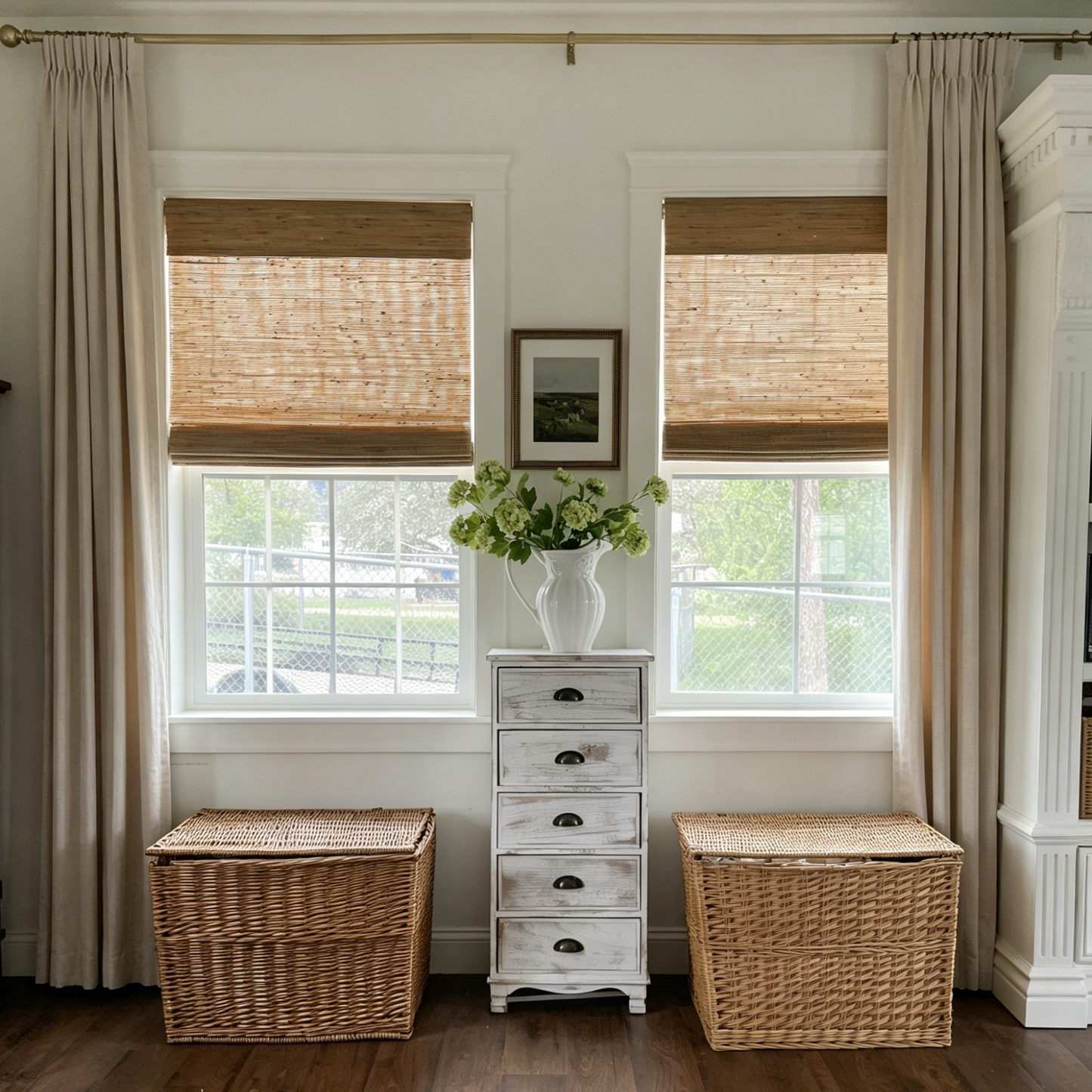 B1-3 Natural  Ramie Woven Shade | Coconut