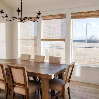 B1-9 Natural  Red Ramie Woven Shade | Beige