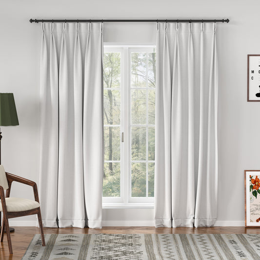Chevron Textured Linen Blend Drape Pleated