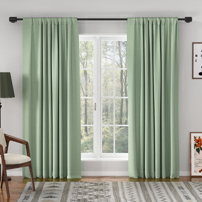 Chevron Textured Linen Blend Drapes Soft Top