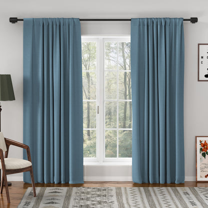 Chevron Textured Linen Blend Drapes Soft Top