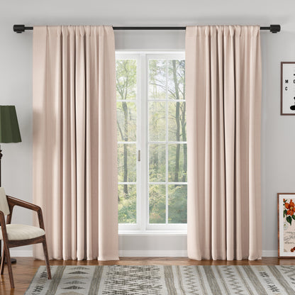 Chevron Textured Linen Blend Drapes Soft Top