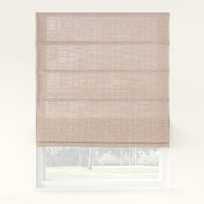 Chevron Herringbone Weave Linen  Roman Shade Cordless