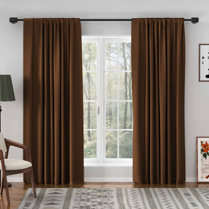 Chevron Textured Linen Blend Drapes Soft Top