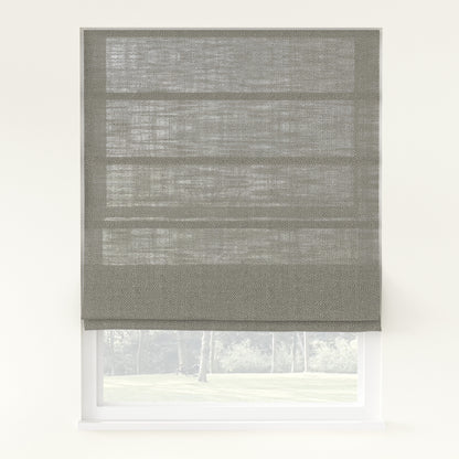 Chevron Herringbone Weave Linen  Roman Shade Cordless