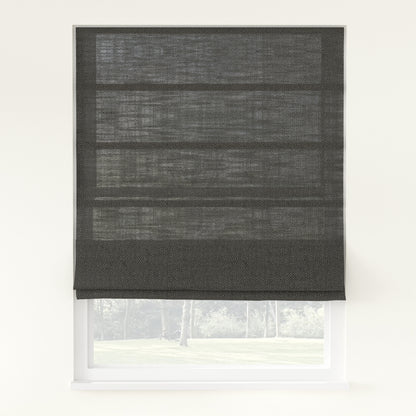 Chevron Herringbone Weave Linen  Roman Shade Cordless