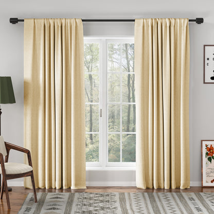 Chevron Textured Linen Blend Drapes Soft Top