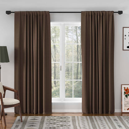 Chevron Textured Linen Blend Drapes Soft Top