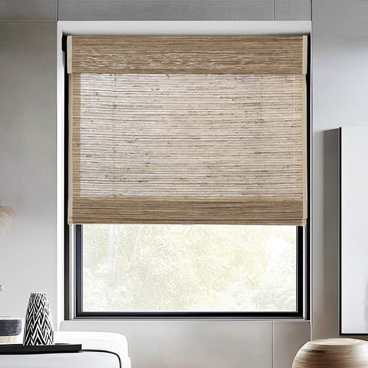 Jute Woven Bamboo Shade, Beeswax - LuxDrape