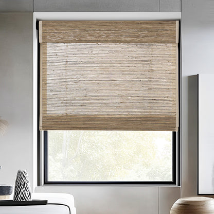 Jute Woven Bamboo Shade, Beeswax