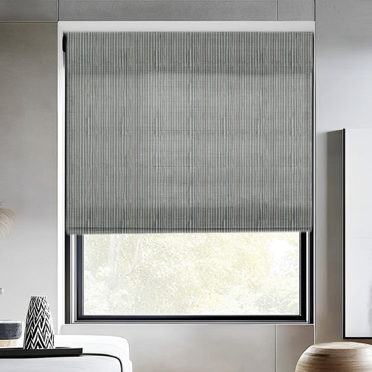 Kenaf Woven Bamboo Shade, Bone Weave - LuxDrape