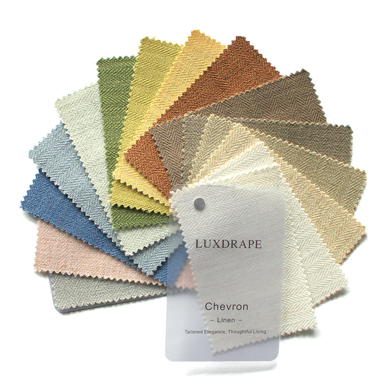 Chevron Linen Fabric Booklet 15 Colors