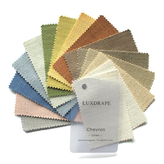 Chevron Linen Fabric Booklet 15 Colors