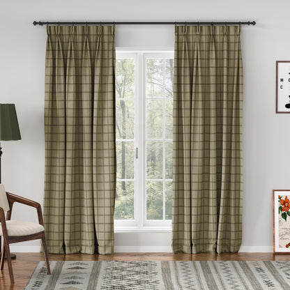 Sienna Striped Pattern Linen Blend Drape  Pleated