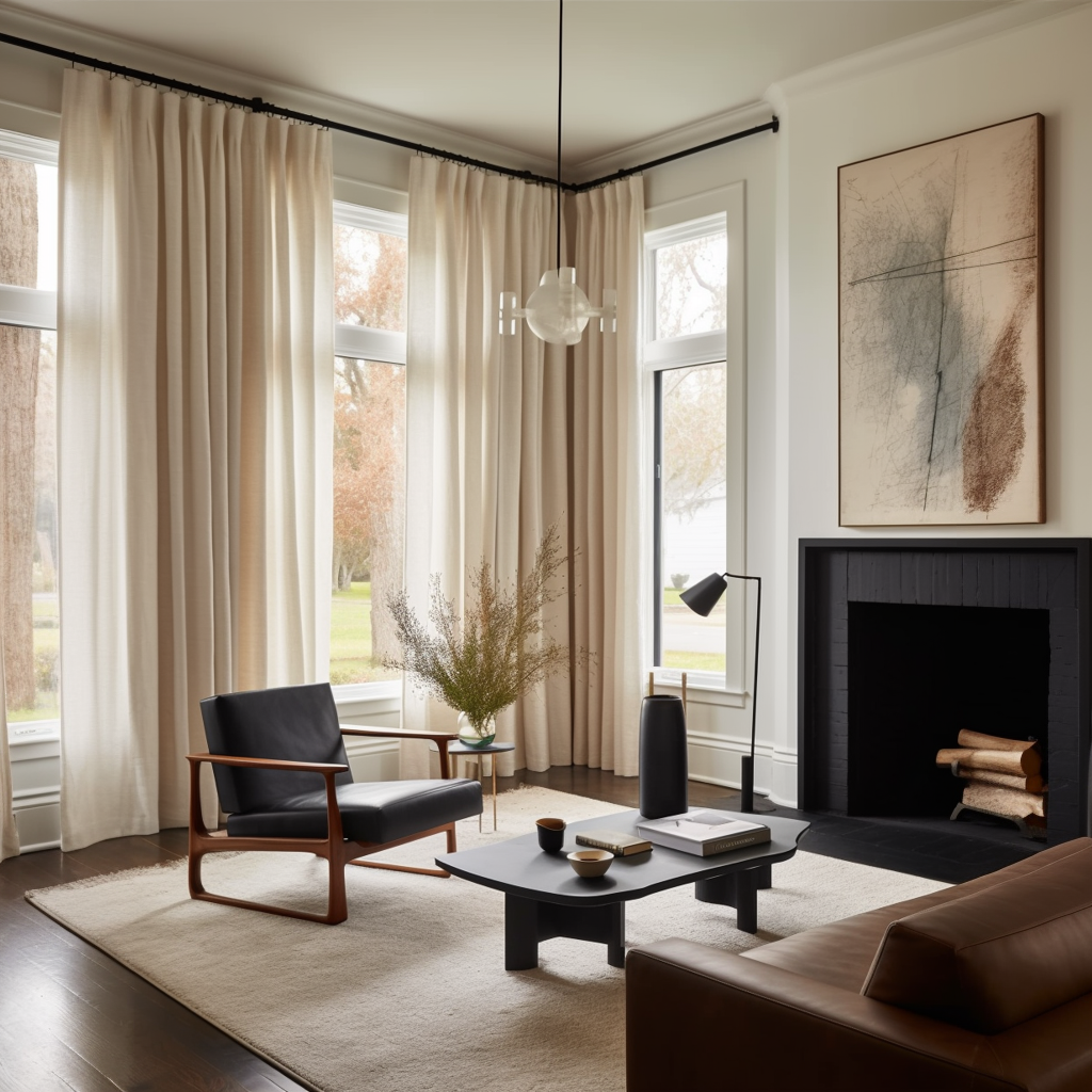 Florence Linen Drapes Pleated
