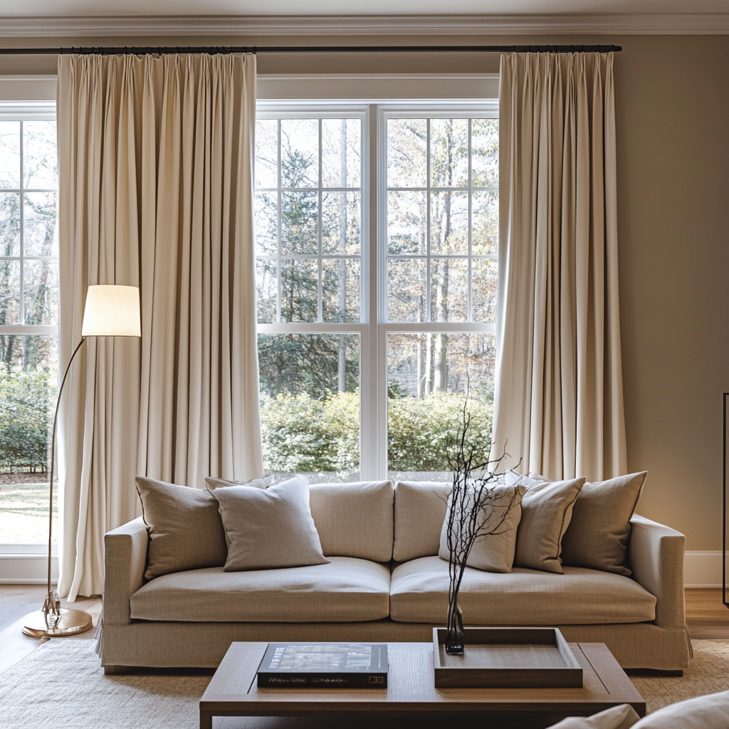 Florence Linen Drapes Pleated