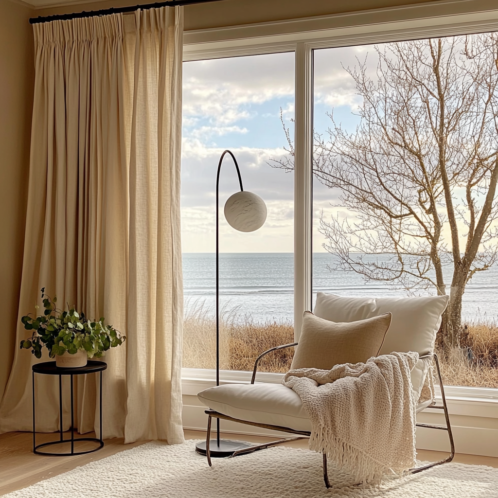 Florence Linen Drapes Pleated