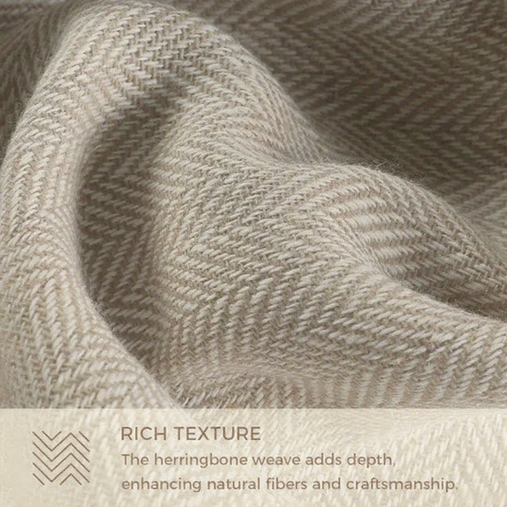 Chevron Textured Linen Blend Drapes Soft Top