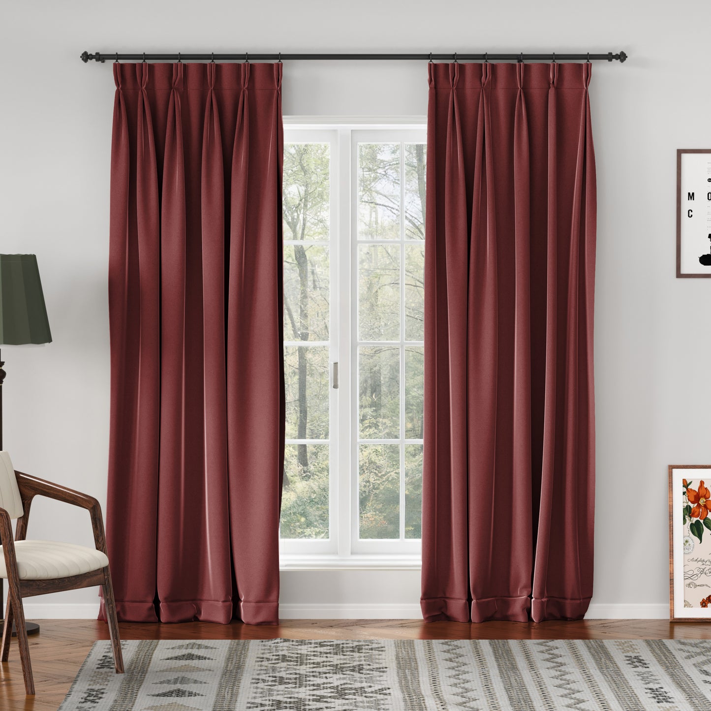 Velmor Velvet Drape Pleated