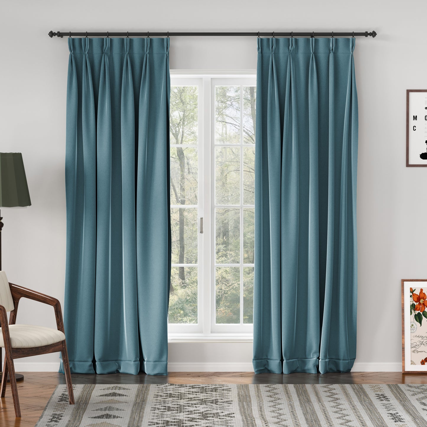 Velmor Velvet Drape Pleated